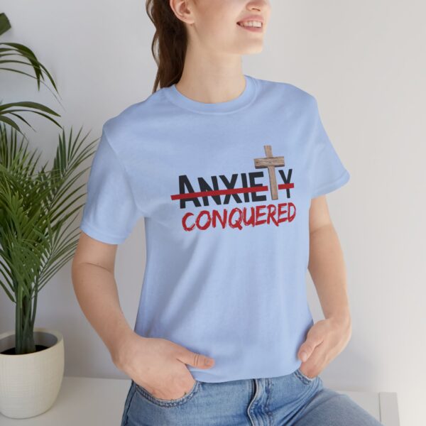 Christian women’s anxiety cross T-Shirt - Image 40