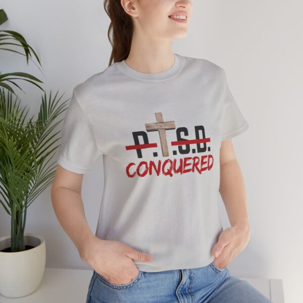 Christian women’s PTSD cross T-Shirt - Image 16