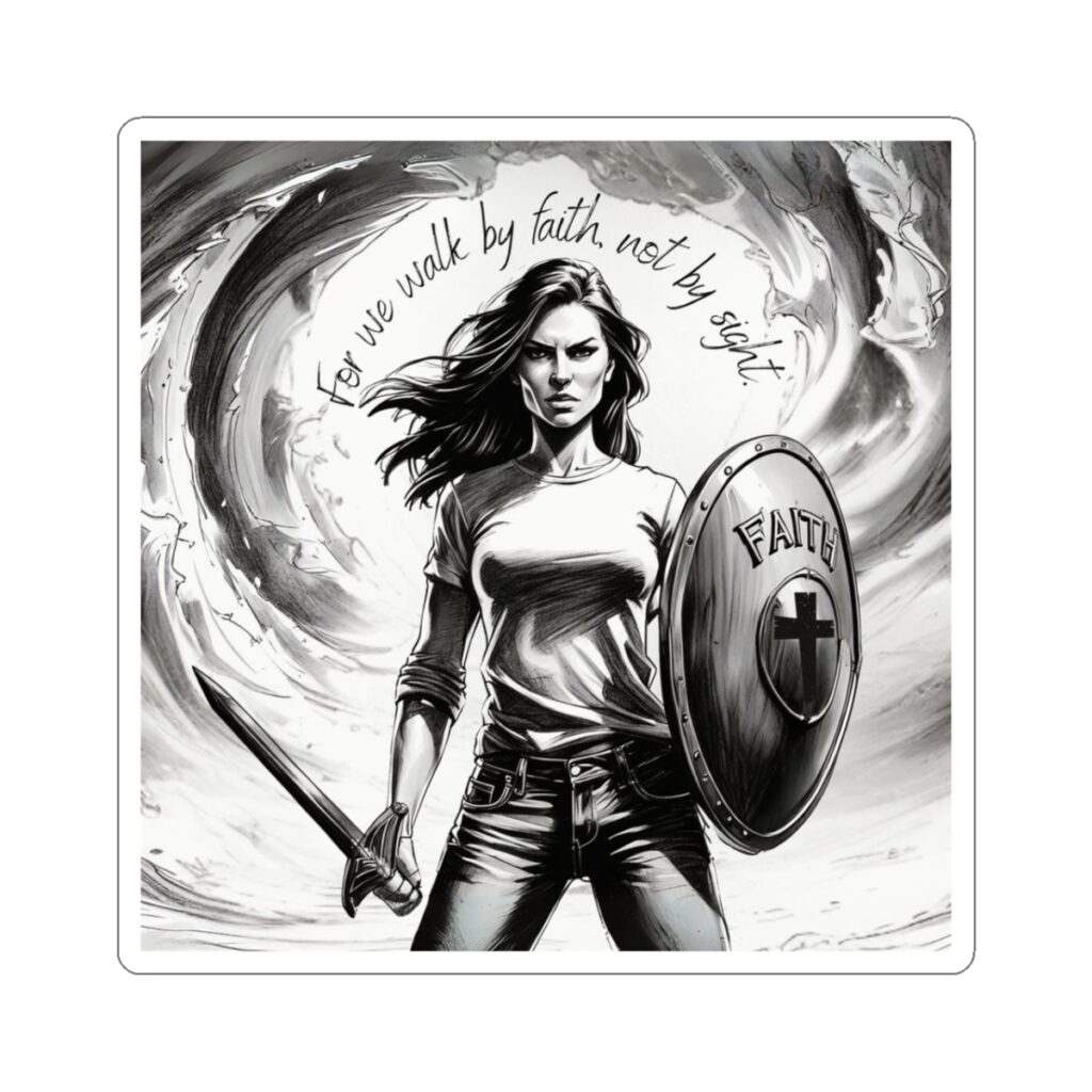 Christian scripture walk by faith Sticker
