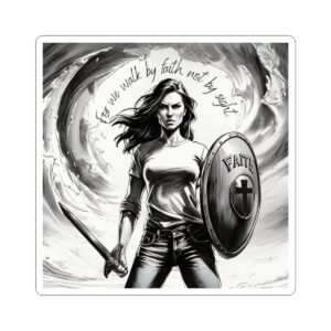 Christian scripture walk by faith Sticker