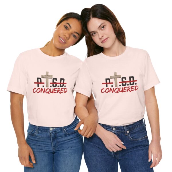 Christian women’s PTSD cross T-Shirt - Image 8