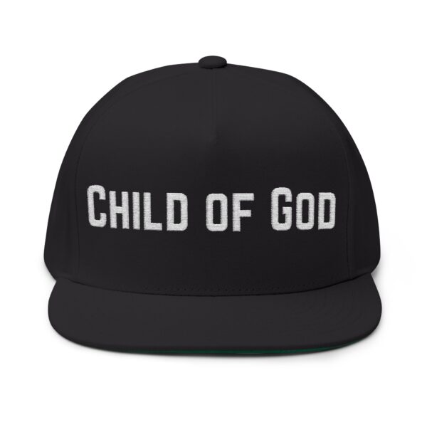 Christian men's Child of God Flat Bill Cap Hat (Embroidery) - Image 13