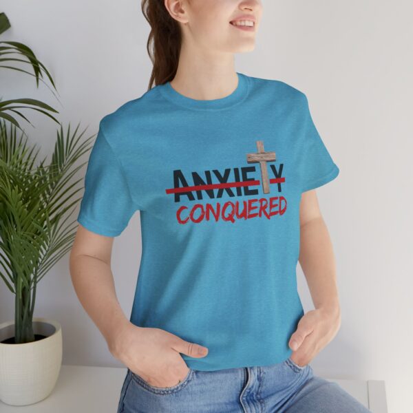 Christian women’s anxiety cross T-Shirt - Image 49