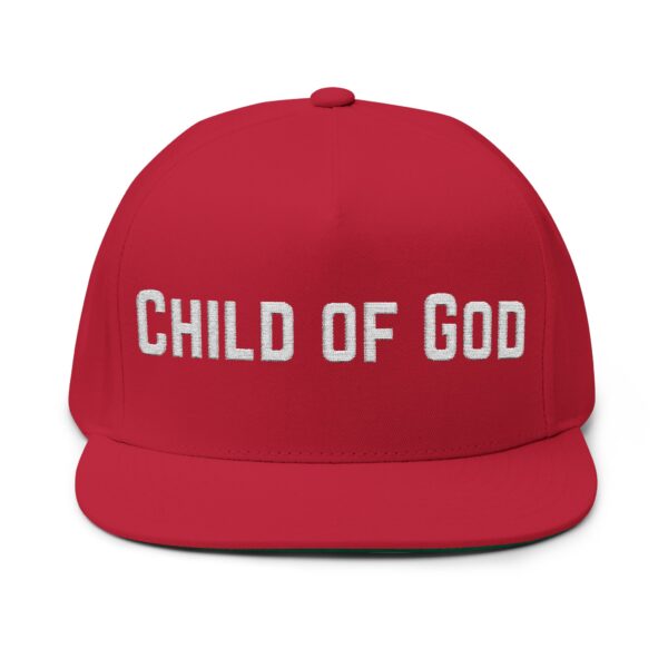 Christian men's Child of God Flat Bill Cap Hat (Embroidery) - Image 21