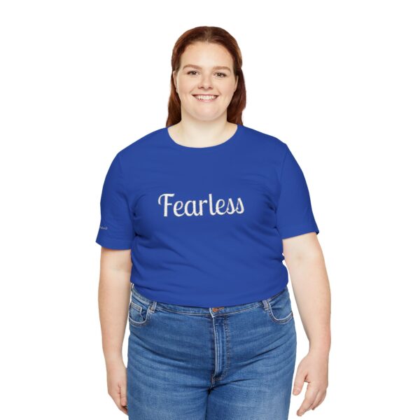 Christian women's fearless Jersey Short Sleeve Tee T-Shirt (Embroidery) - Image 45