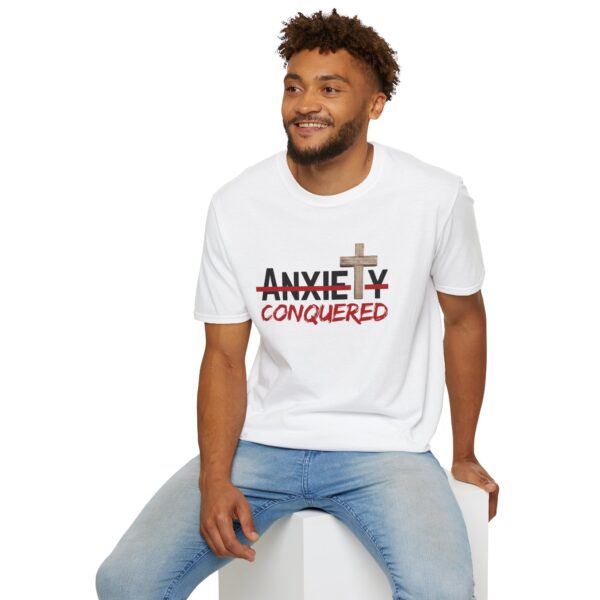 Christian men's anxiety cross T-Shirt - Image 5