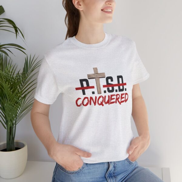 Christian women’s PTSD cross T-Shirt - Image 10