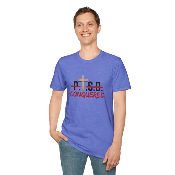 Christian men's PTSD cross T-Shirt - Image 31