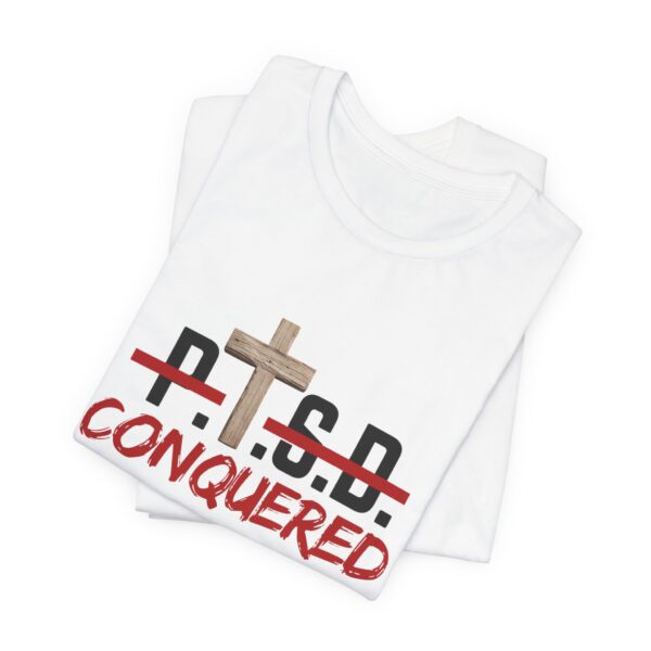 Christian women’s PTSD cross T-Shirt - Image 6