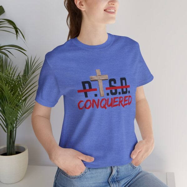 Christian women’s PTSD cross T-Shirt - Image 43