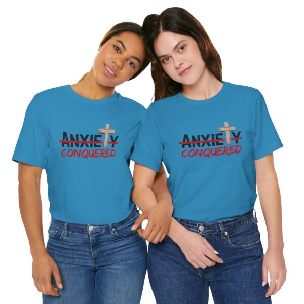 Christian women’s anxiety cross T-Shirt - Image 35
