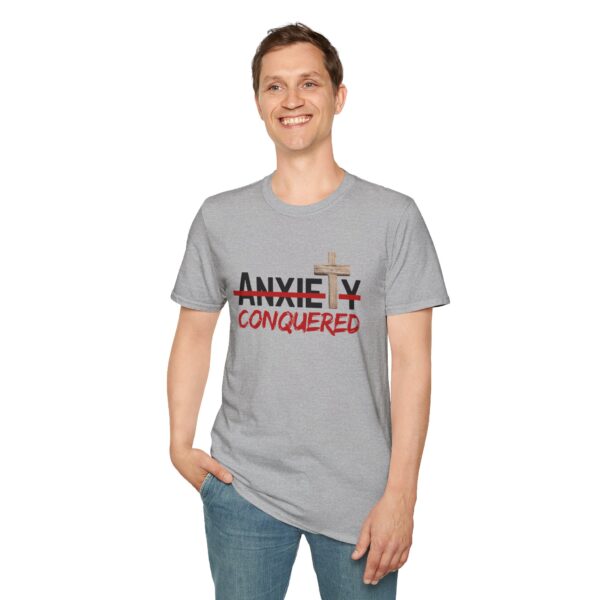 Christian men's anxiety cross T-Shirt - Image 10