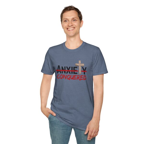 Christian men's anxiety cross T-Shirt - Image 34