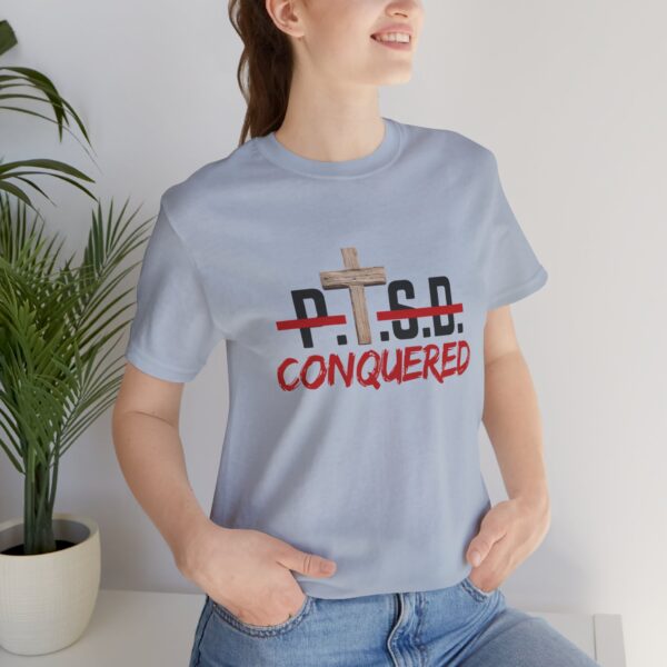 Christian women’s PTSD cross T-Shirt - Image 40