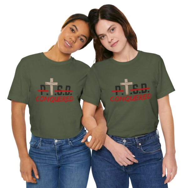 Christian women’s PTSD cross T-Shirt - Image 26