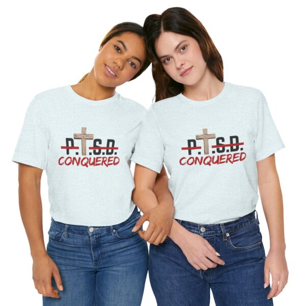 Christian women’s PTSD cross T-Shirt - Image 32