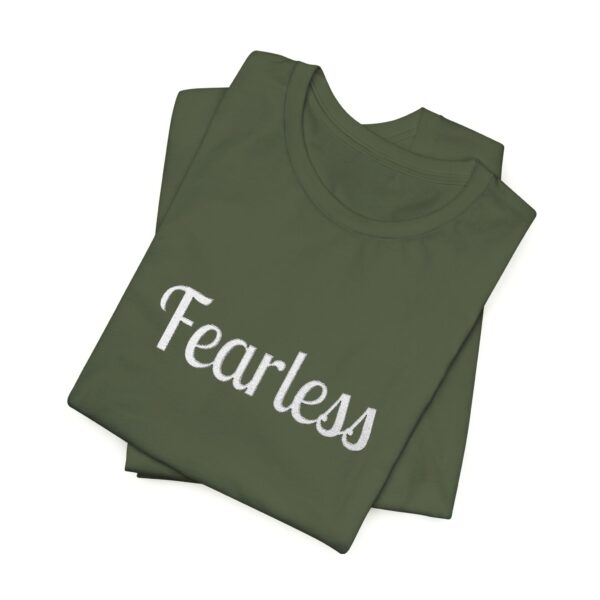 Christian women's fearless Jersey Short Sleeve Tee T-Shirt (Embroidery) - Image 36