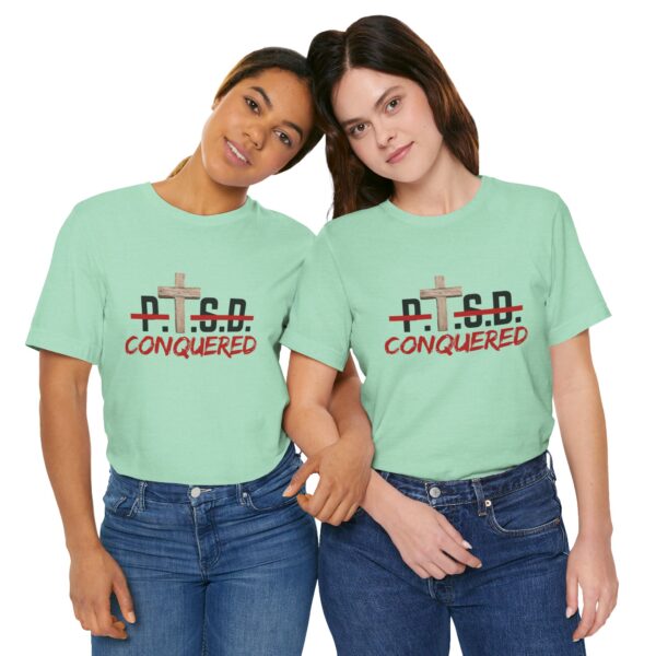 Christian women’s PTSD cross T-Shirt - Image 29