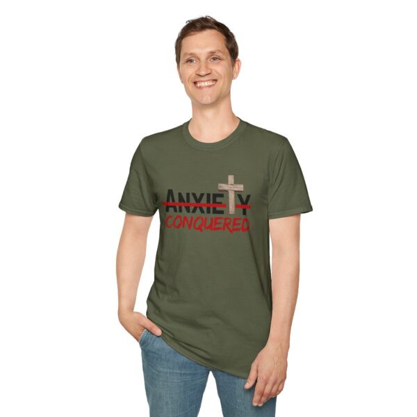 Christian men's anxiety cross T-Shirt - Image 19
