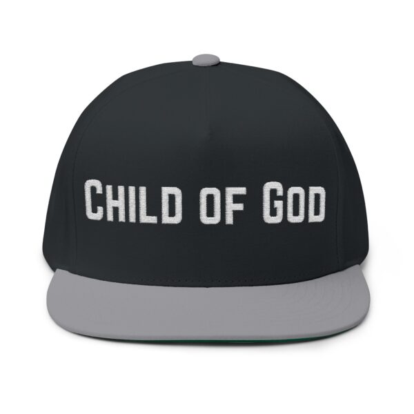 Christian men's Child of God Flat Bill Cap Hat (Embroidery) - Image 17