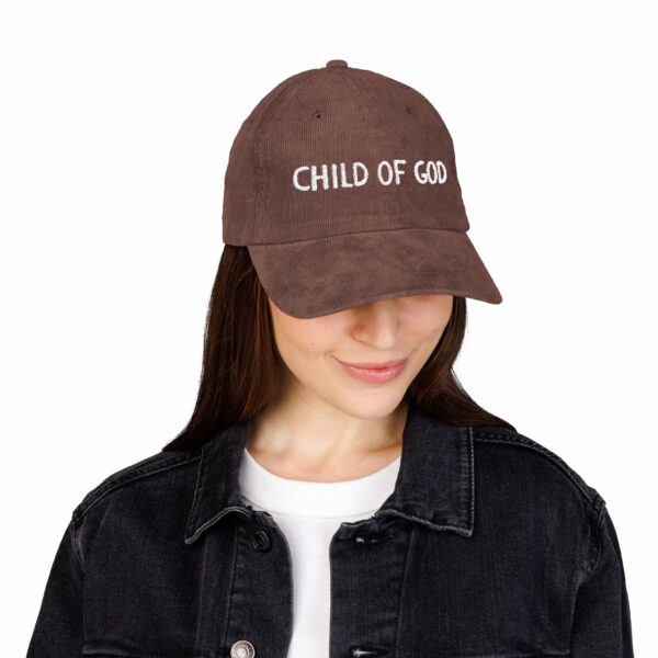 Christian Child of God Vintage Corduroy Cap Hat (Embroidery) - Image 2