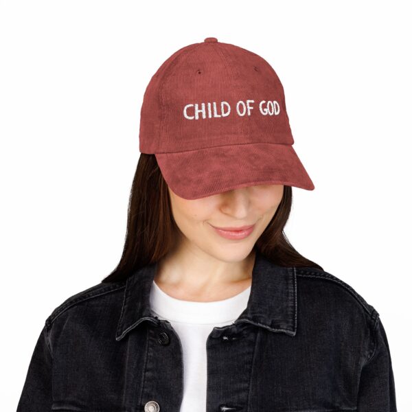 Christian Child of God Vintage Corduroy Cap Hat (Embroidery) - Image 9