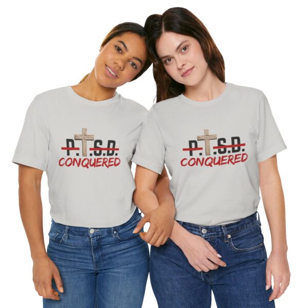 Christian women’s PTSD cross T-Shirt - Image 17