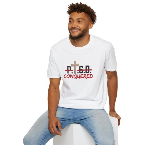 Christian men's PTSD cross T-Shirt - Image 5