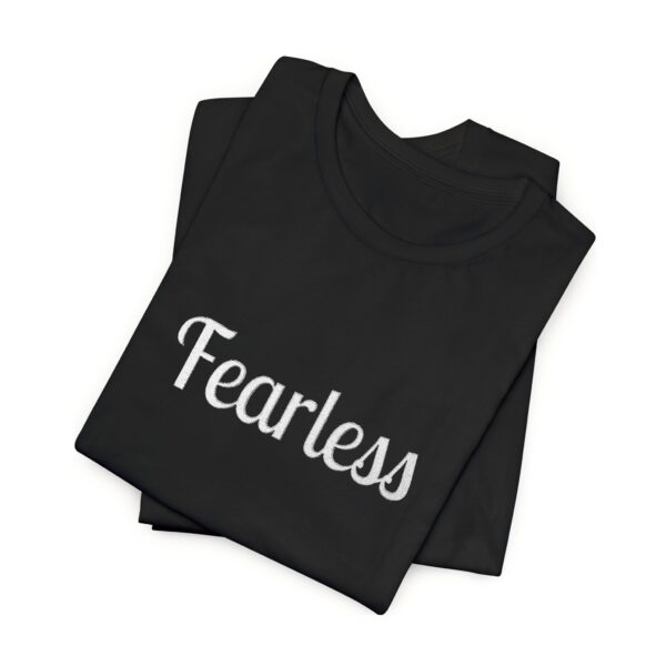 Christian women's fearless Jersey Short Sleeve Tee T-Shirt (Embroidery) - Image 4