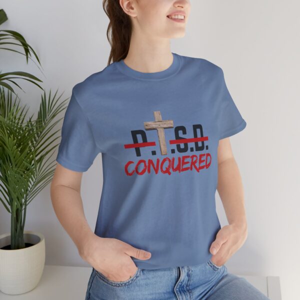 Christian women’s PTSD cross T-Shirt - Image 46