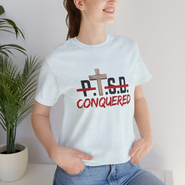 Christian women’s PTSD cross T-Shirt - Image 31