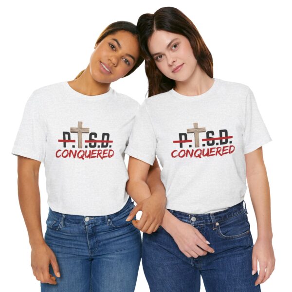 Christian women’s PTSD cross T-Shirt - Image 11