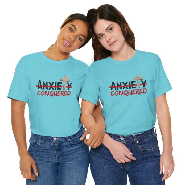 Christian women’s anxiety cross T-Shirt - Image 38