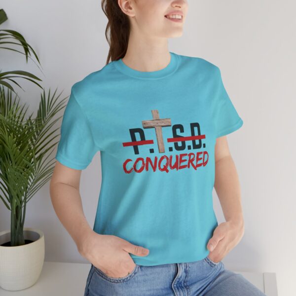 Christian women’s PTSD cross T-Shirt - Image 37