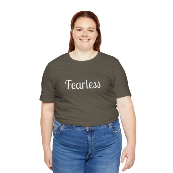 Christian women's fearless Jersey Short Sleeve Tee T-Shirt (Embroidery) - Image 17