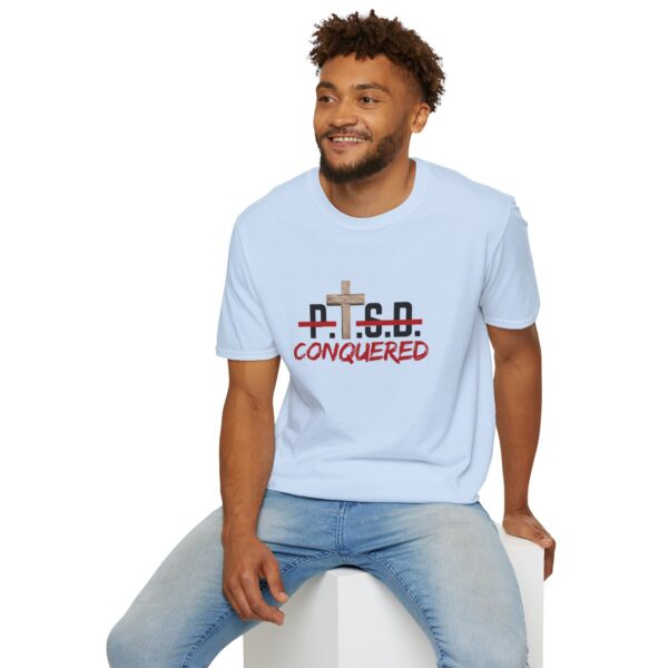 Christian men's PTSD cross T-Shirt - Image 29
