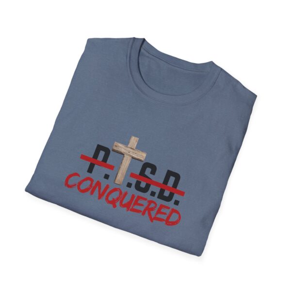 Christian men's PTSD cross T-Shirt - Image 36