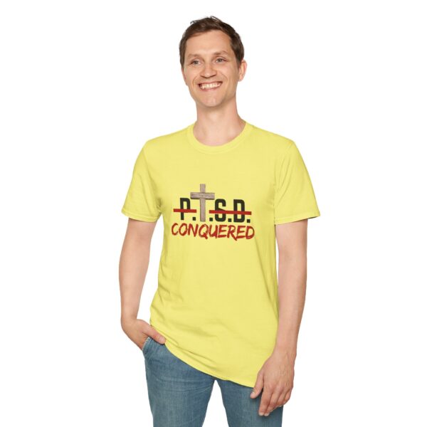 Christian men's PTSD cross T-Shirt - Image 16
