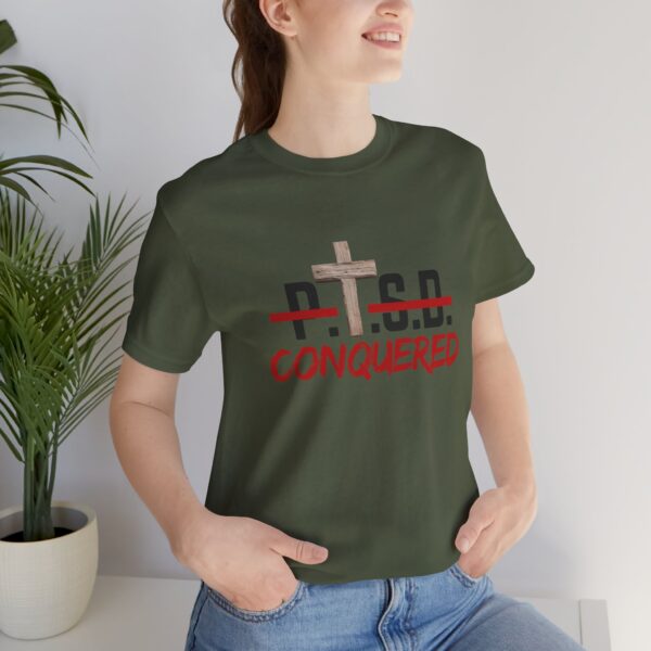 Christian women’s PTSD cross T-Shirt - Image 25
