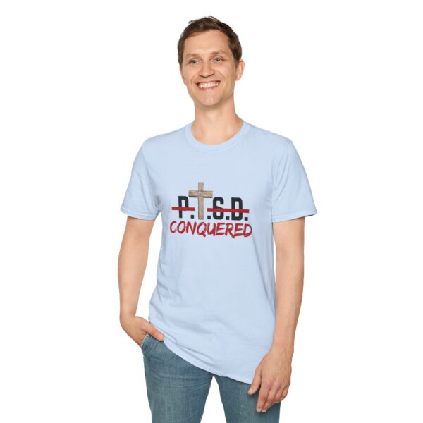 Christian men's PTSD cross T-Shirt - Image 28