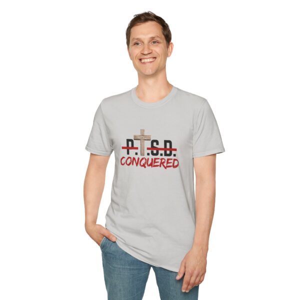 Christian men's PTSD cross T-Shirt - Image 7
