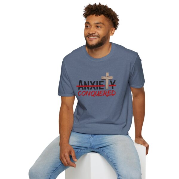 Christian men's anxiety cross T-Shirt - Image 35