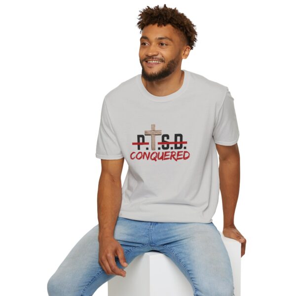 Christian men's PTSD cross T-Shirt - Image 8
