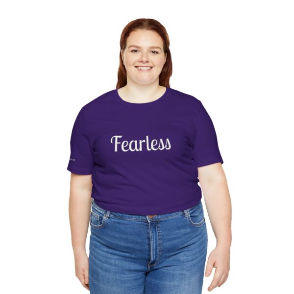 Christian women's fearless Jersey Short Sleeve Tee T-Shirt (Embroidery) - Image 57