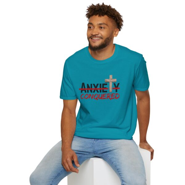 Christian men's anxiety cross T-Shirt - Image 26
