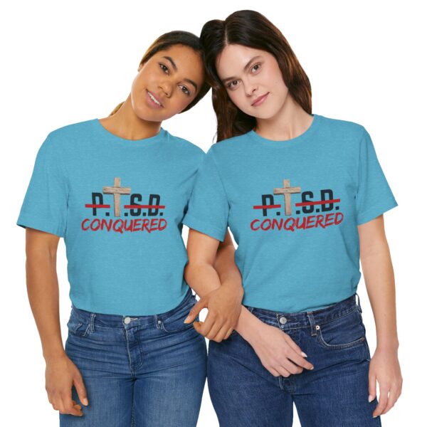 Christian women’s PTSD cross T-Shirt - Image 50