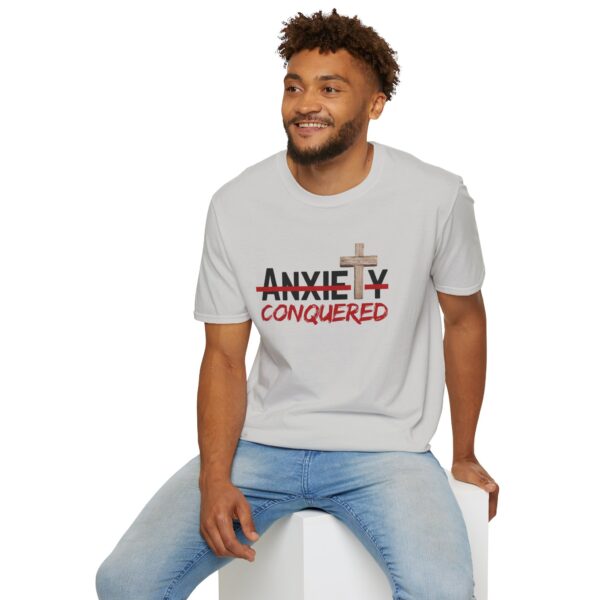Christian men's anxiety cross T-Shirt - Image 8