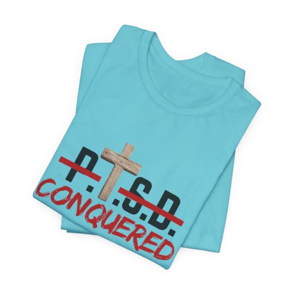 Christian women’s PTSD cross T-Shirt - Image 39