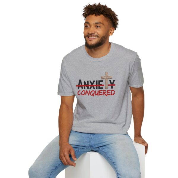 Christian men's anxiety cross T-Shirt - Image 11