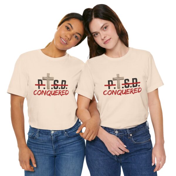 Christian women’s PTSD cross T-Shirt - Image 14